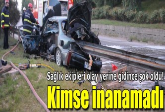 Kocaeli'de araba bariyere girdi: 1 ölü