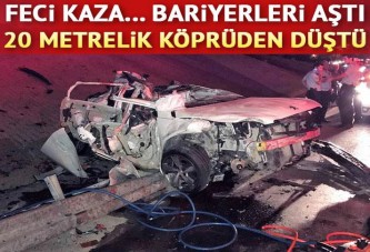 Köprüden düşen otomobildeki 2 kişi öldü