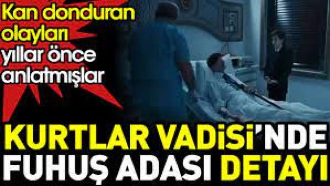 Kurtlar Vadisi’nde fuhuş adası detayı. Kan donduran olayları yıllar önce anlatmışlar