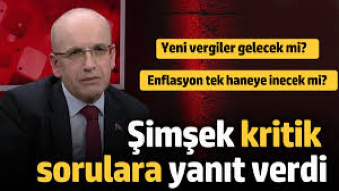 Mehmet Şimşek kritik sorulara yanıt verdi.