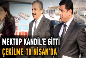 Mektup Kandil'e gitti çekilme 18 Nisan'da