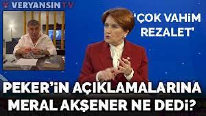 Meral Akşener, Sedat Pekerin iddialarına ilişkin konuştu