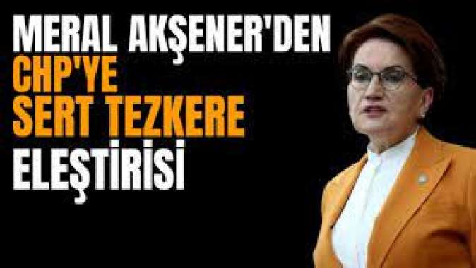 Meral Akşenerden CHPye tezkere eleştirisi