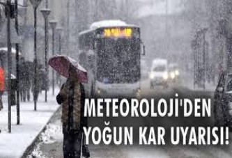 Meteorolojiden kar uyarısı!