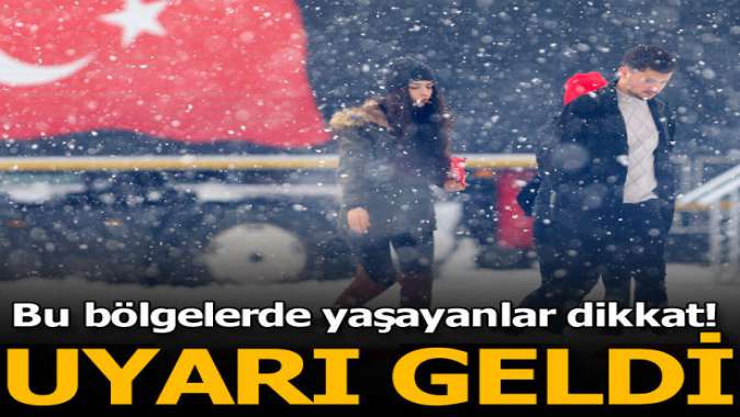 Meteorolojiden kar ve çığ uyarısı!