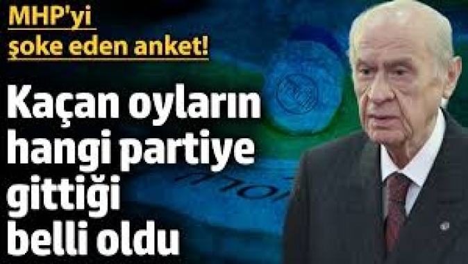 MHPyi şoke eden anket! Kaçan oyların hangi partiye gittiği belli oldu