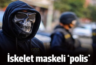 Mısır'da 'iskelet maskeli polis' şaşkınlık yarattı