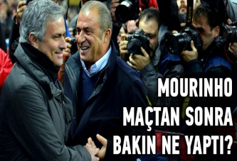 Mourinho maçtan sonra bakın ne yaptı?