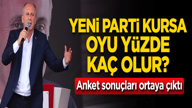 Muharrem İnce yeni parti kursa oyu kaç olur?