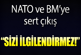 NATO ve BM'ye tepki! "Sizi ilgilendirmez"