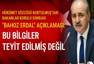 Numan Kurtulmuş'tan 'Bahoz Erdal' açıklaması