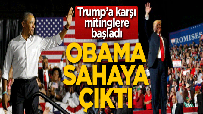 Obama sahaya çıktı! Trumpa karşı mitinglere başladı