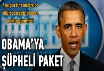 Obama'ya şüpheli paket