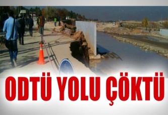 ODTÜ yolu çöktü