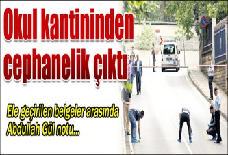 Okul kantininden cephanelik çıktı