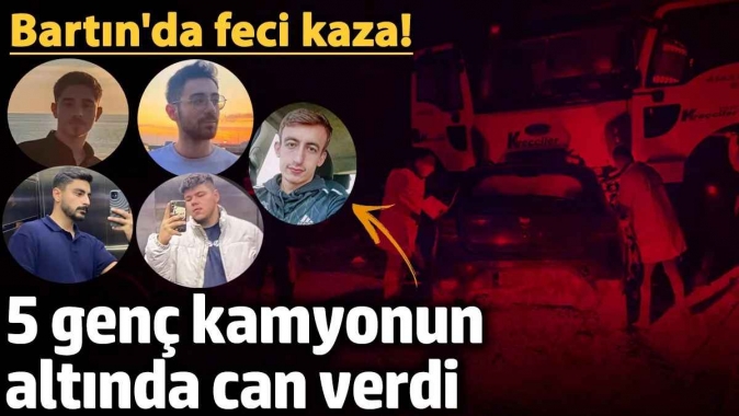 Otomobil kamyonun altına girdi! 5 kişi can verdi