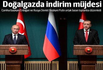 Putin'den Türkiye'ye doğalgazda indirim müjdesi