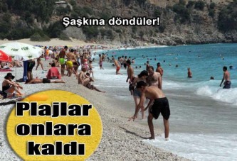 Ramazanda Fethiye plajları turistlere kaldı