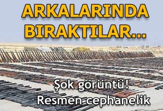 Resmen cephanelik! İşte arkalarında bıraktıkları silahlar...