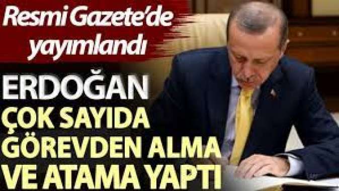 Resmi Gazetede yayımlandı: Erdoğan çok sayıda görevden alma ve atama yaptı