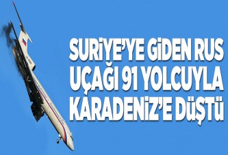 Rus uçağı Karadeniz üzerinde düştü.