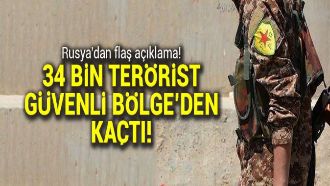 Rusya 34 bin YPG/PKKlının güvenli bölgeden çıktığını açıkladı