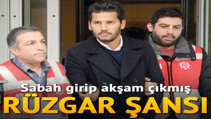 Rüzgar şansı: Cezaevine sabah girdi akşam çıktı