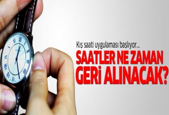 Saatler ne zaman geri alınacak?