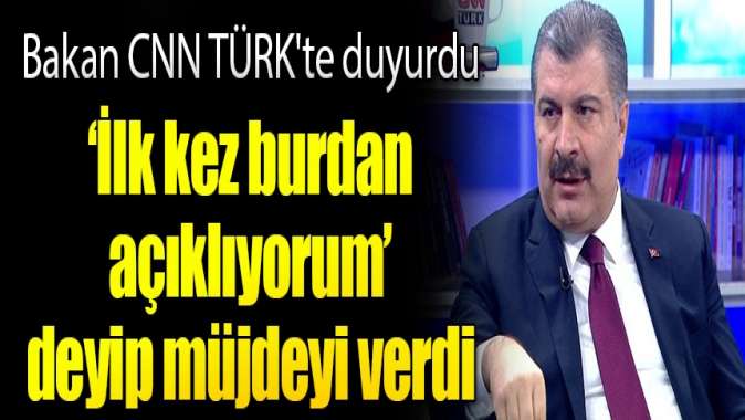 Sağlık Bakanı Dr. Fahrettin Koca CNN TÜRKte önemli açıklamalarda bulundu