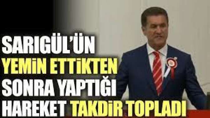 Sarıgülün yemin ettikten sonra yaptığı hareket takdir topladı