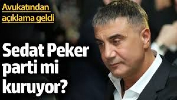 Sedat Peker parti mi kuruyor? Avukatından açıklama geldi