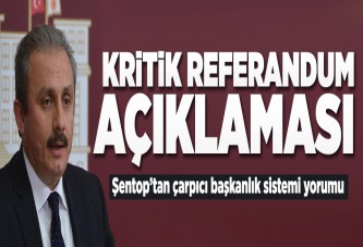 Şentop’tan ‘başkanlık’ açıklaması.