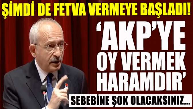 Şimdi de fetva vermeye başladı! AKPye oy vermek haram