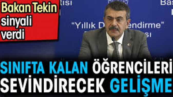 Sınıfta kalan öğrencileri sevindirecek gelişme. Bakan Tekin sinyali verdi