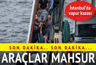 Sirkeci'de arabalı vapur kazası: 3 yaralı