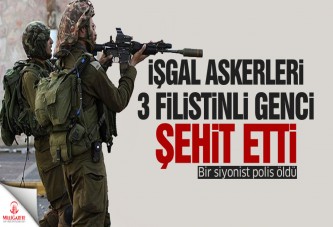 Siyonist asker 3 Filistinliyi şehit etti