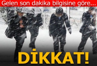 Son dakika bilgilerine göre kar yağışı geri dönüyor