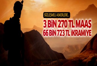 Sözleşmeli askerlere 3 bin 270 TL maaş!