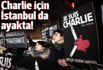 Taksim'de Charlie Hebdo saldırısı protestosu