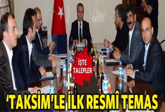 Taksim'le ilk resmî temas