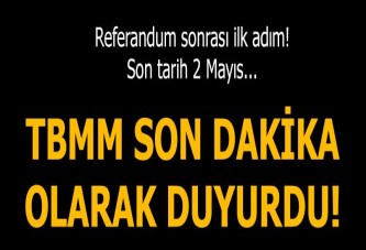 TBMM, HSYK üyesi aday adaylığı başvuruları için duyuru yaptı