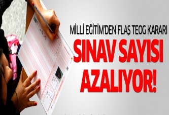 TEOG'da sınav sayısı azalıyor