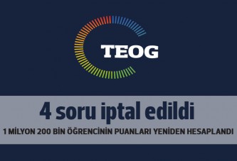 TEOG'de 4 soru iptal edildi