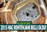 2015 için Hac kontenjanı belli oldu