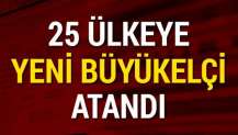 25 ülkeye büyükelçi ataması