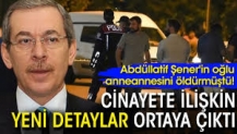 Abdüllatif Şener'in oğlu anneannesini öldürmüştü! Cinayete ilişkin yeni detaylar ortaya çıktı