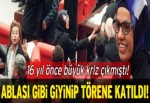 Ablası gibi giyinip yemin törenine katıldı