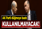 AK Parti düğmeye bastı! Kullanılmayacak...