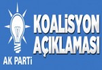 AK Parti'den koalisyon açıklaması