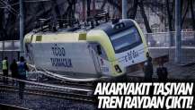 Akaryakıt taşıyan tren raydan çıktı!